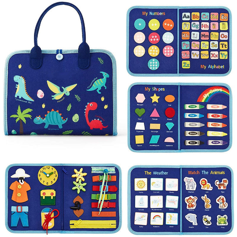 Felt Learning Board Early Childhood Education Toys Dressing Practice Busy Board